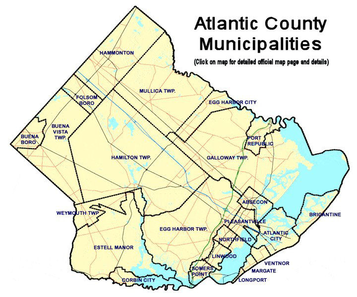 Atlantic County Map