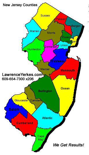 New Jersey Counties Map