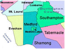 Areas around Medford and Medford Lakes NJ 08055