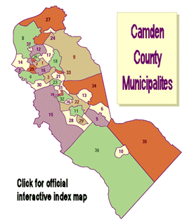 Camden County Municipalities (Townships) Map
